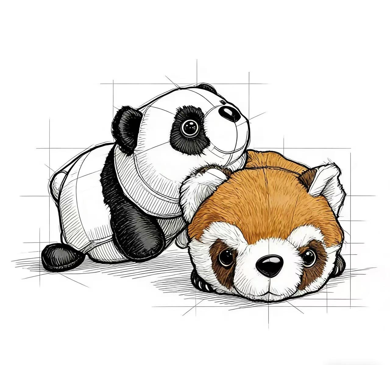 Flipped Giant Panda Transforms into Brown Panda Reversible Plush toys Doll (6)
