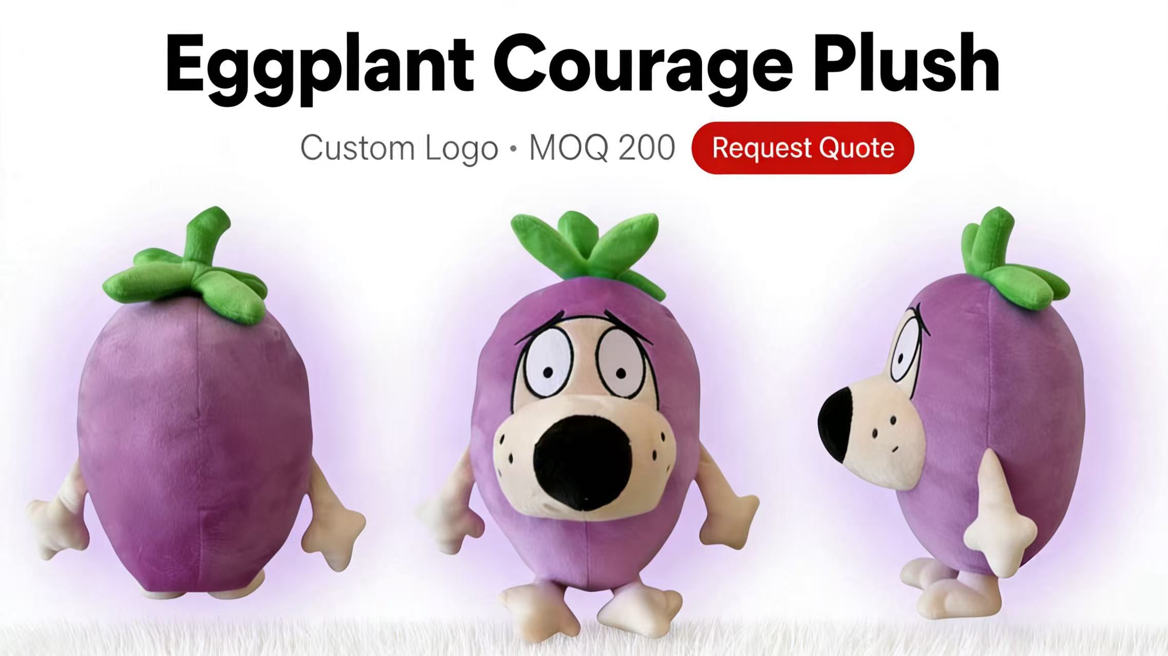 banner for Eggplant Courage Plush 3