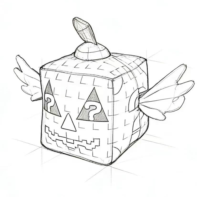 Spooky Lucky Block plush toy