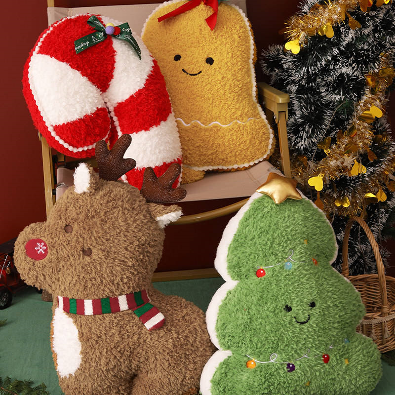 Christmas Tree Elk Doll Santa Claus Cushion Pillow