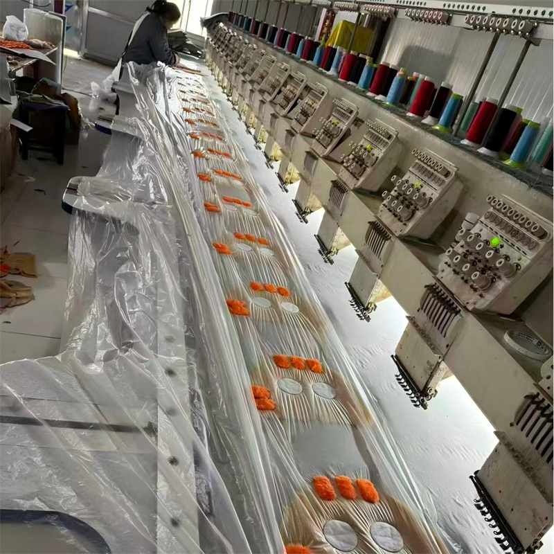 Machine production of plush toys