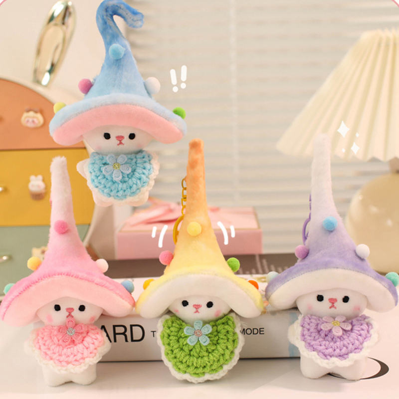 Mushroom Elf Plush Keychain