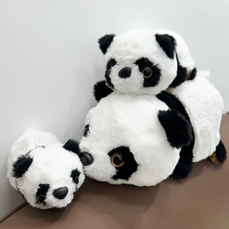 Reversible Giant Panda Plush Toy - Flip to Brown Panda Double-Sided